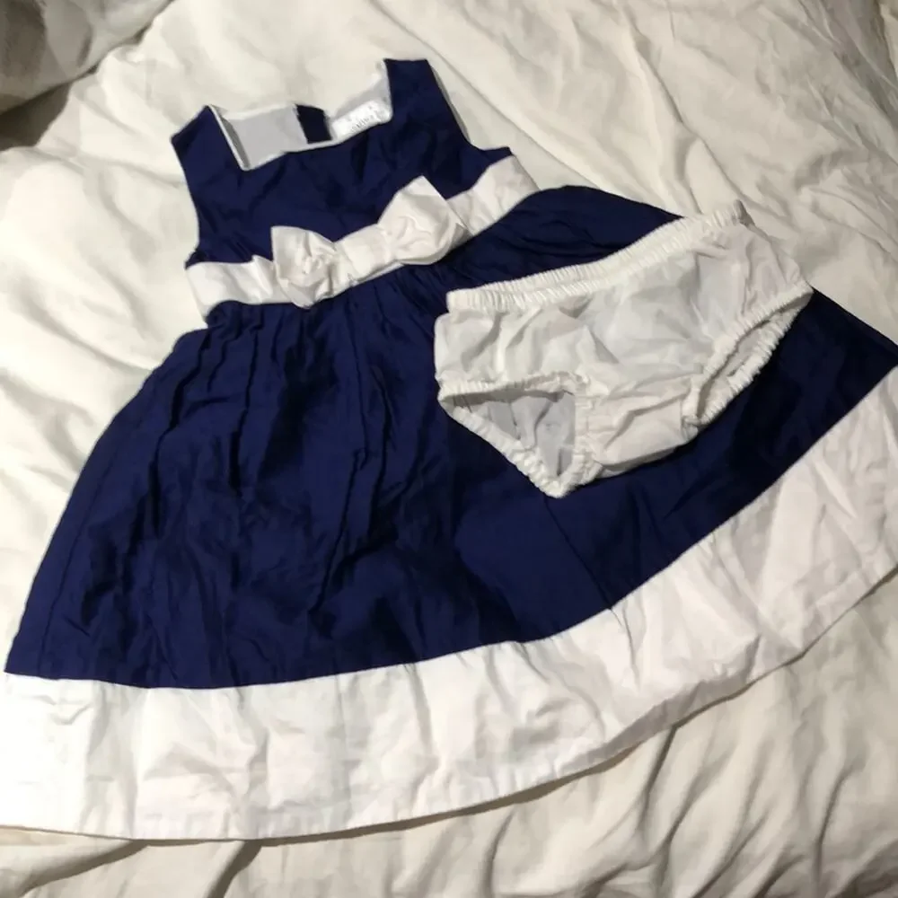 Gymboree navy white 18-24 empire waist worn once